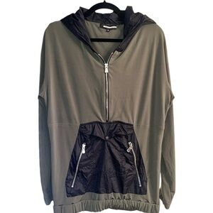 Anatomie Olive Green Black Lightweight Hoodie Jacket Size S